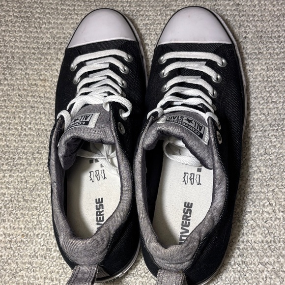 Converse All Star Sneakers Black & Gray Padded Collar Low Top - Picture 6 of 7